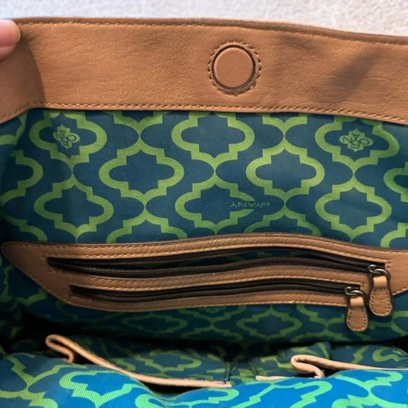 ORYANY LYSIE LARGE PEBBED LEATHER TAN/MISTY PINK IN COLOR. - Picture 3 of 7